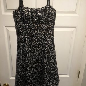 Elegant spaghetti cocktail dress